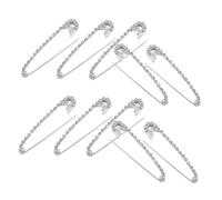 Beaupretty 10 Pièces Broche Bijoux Clip Châle Chandail Broches Et Épingles Pour Femmes Épingles De Sûreté Pour Les Vêtements Broche Châle Accessoires Habillés Diamant Silver