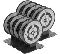 Beaupretty 10 pièces Cibles Résistantes et Réutilisables pour Pistolet à Élastiques Cibles Grandes Rondes Noires Accessoires de Jeu pour Garçon Fille pour Activités Extérieures et Parties