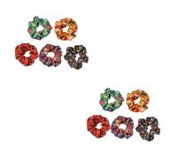 Beaupretty 10 Pièces cravate d'halloween effrayants élastiques à cheveux citrouille d'automne gros bandeaux nouveau-nés pour filles pour cheveux chiffon
