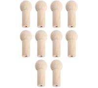 Beaupretty 10 Pièces Crochet Mural en Bois, Embout Arrondi, Écrou Intégré | Fixation Rapide, Grain Discret, Usage DIY pour Portemanteaux et Manteaux, Finition Lisse