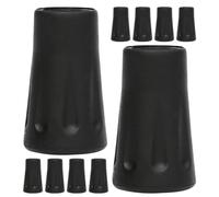Beaupretty 10 pièces Embouts Antidérapants Caoutchouc pour Bâtons de Randonnée Kit de Remplacement Accessoire Pratique pour Canne et Bâtons de Trekking Résistance et Élégance pour Activités