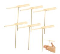 Beaupretty 10 Pièces Jouets Volants Bois Dragonfly à à Main Propulseur Bois pour Garçon Fille Volant pour Jardin Extérieur Jeu Interactif Parent Garçon Fille