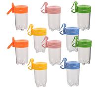 Beaupretty 10 Pièces Kit Observation Insectes Garçon Fille Boîtes Plastique Transparentes avec Couvercle Rabattable Conteneurs Portables pour Collecte et Exploration Naturelle Plein Air