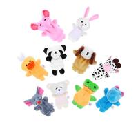 Beaupretty 10 pièces Marionnettes à Doigts Doux Jouets Animaux Peluche Marionnettes pour Histoires Cadeau Anniversaire Garçon Fille Jouets Éducatifs pour Garçon Fille