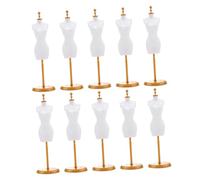 Beaupretty 10 pièces Mini Doll Dress Display Holders Mannequin Stands for Creative DIY Doll Clothes Decoration