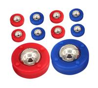 Beaupretty 10 pièces Mini Jeu de Shuffleboard Garçon Fille Palets Rouge et Bleu Jeu de Table Compact et Portable pour Développement Motricité et Divertissement Familial