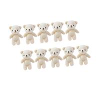 Beaupretty 10 pièces Mini Peluche Ours Décoratif Doux pour DIY Porte Clés Poupée Ours Miniature Peluche Petit Décor Cadeau Anniversaire