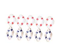 Beaupretty 10 Pièces Mini Swim Rings Miniature Ornaments for DIY Beach Decor and Photo Props Small Plastic Life Buoys for Mini House Accessories