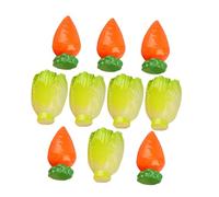 Beaupretty 10 pièces Miniature Faux Légumes Résine Modèles Miniatures Chou et Carotte Décoration Cuisine Maison de Poupée Accessoires Réutilisables et