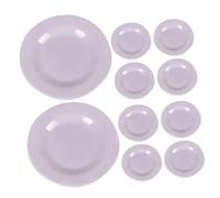 Beaupretty 10 pièces Miniature Plastic Dish Models for Dollhouse Decoration Small Tray Ornaments for Miniature Kitchen Scene and Home Craft Collectors