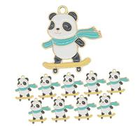 Beaupretty 10 Pièces Panda Cartoon Keychain Lot de Pendentifs Animaux pour Accessoires Diy Décoration de Sac et Bijoux