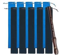 Beaupretty 10 Pièces Paquet de Rangement Doublure Douce et Fermeture à Cordon en Daim Bleu Protège Efficacement L'instrument pour Flûte à Bec Soprano Lors du Transport