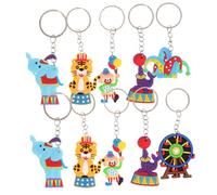 Beaupretty 10 Pièces Pendentifs Silicone Cartoon Breloques Porte Clés Décoratives pour Sac à Dos Charms Amusants et Durables Style Aléatoire pour de Fête