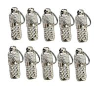 Beaupretty 10 pièces Plaques Identité pour Collier de Chien et Chat Pendentifs Anti-Perte Légers et Durables Accessoires Animaux avec Anneau de Fixation Argenté