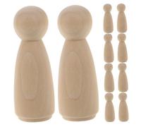 Beaupretty 10 pièces Poupées Bois Petites pour Garçon Fille Jouets Marionnettes Bois Fille Kit Créatif pour Anniversaire Garçon