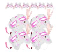 Beaupretty 10 Pièces Renard Lumineux Half Face Design Peluche Anime Avec LED Éclairant Pour Cosplay Halloween Carnaval Fêtes Sans Pile