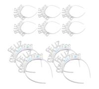 Beaupretty 10 Pièces Serrage-tête Confortable à Porter avec Effet Tridimensionnel et Paillettes Anniversaire Thème Espagnol Argenté en Plastique pour Filles et Femmes Lors de Fêtes