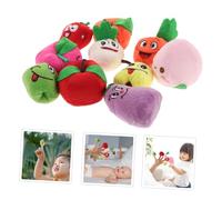 Beaupretty 10 pièces Set de Marionnettes à Doigts Peluche Fruits Jouets Éducatifs Doux pour Garçon Fille Stimulateur Imagination et pour Raconter des Histoires et Interaction Parent-garçon