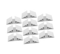 Beaupretty 10 Pièces Support Barrière Triangulaire Renfort pour Clôture Animaux Stabilisateur Résistants Extérieur Blanc