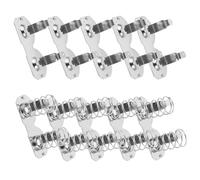 Beaupretty 10 Sets de Plaques à Ressort pour Batterie 18650 en Fer Argenté, Résistance à L'usure et Élasticité, pour Appareils Portables et Lampes de Poche