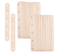 Beaupretty 100 Bâtonnets de Glace en Bois Naturel 5 Trous, Bâtonnets Artisanaux pour Glaces à L'eau, Bricolage et Cake Pops, Lot 2 X 50 Pièces pour Loisirs Créatifs Cuisine