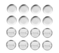 Beaupretty 100 ensembles Lot de Badges Ronds DIY Tôle Métallique Vierge Accessoires pour Vêtements Épingles Personnalisables Film Transparent Haute Brillance Résistants pour Cadeaux et