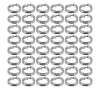 Beaupretty 100 Pièces Anneaux Brisés en Acier Inoxydable à Double Cercle pour Leurres de Pêche en Eau Salée, Connecteurs Ronds Haute Précision pour Pêche Offshore