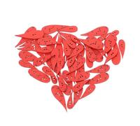 Beaupretty 100 Pièces Boutons en Bois Carotte pour Loisirs Créatifs de | Quatre Tailles, Deux Trous, pour Bricolage, Couture et Décorations Festives, Style Délicat