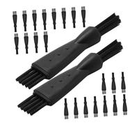 Beaupretty 100 Pièces Brosse de nettoyage à double extrémité brosses à récurer pour nettoyage brosse étroite pour crevasses pp Noir