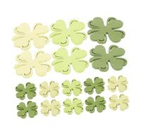 Beaupretty 100 Pièces Décoration Saint Patrick Bois Confettis Trèfles Mélangés Ornements Bois pour Fête Irlandaise Décorations de Table Polyvalentes et Élégantes