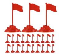 Beaupretty 100 Pièces Drapeau Militaire Rouge Identification Précise en Plastique avec Base Stable et Haute Visibilité pour Maquette de Terrain, pour Diorama et Table de Sable