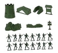 Beaupretty 100 pièces Figurines Soldat Plastique Jouets Militaires Modèle pour Garçon Fille et Ensemble de Petits Soldats pour Jeux de Rôle et Collection