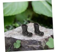 Beaupretty 100 Pièces Mini de Père Noël Miniatures Noires Décorations DIY pour Artisanat Accessoires de Chaussures pour Décorations de Noël et Maison Modèles Miniatures pour Projet de Fête