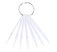 Beaupretty 100 pièces Nail Practice Tips Fan Shaped Palette For Manicure Nail Art Display Stick Set