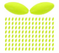 Beaupretty 100 Pièces Perles Flottantes de Pêche Perles de Montage de Pêche Rondes en Écume Jaune Installation Rapide Anti-nœuds Débutants