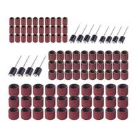 Beaupretty 102 pièces Kit Tambours de Ponçage Réutilisables avec Bandes Abrasives Grit Compatible Outils Rotatifs pour Sculpture Gravure et Ponçage Bois Verre et Pierre