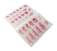 Beaupretty 10feuilles Faux Tatouages de Cicatrices Autocollants Simulation de Blessures pour Halloween Tatouages Temporaires Horreur Réalistes Accessoires de Maquillage pour Adultes et Garçon