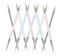 Beaupretty 10pièces Kit de Pinceaux pour Nail Art Stylos à Pointiller Pointe Fine Double Embout pour Réalisation de Motifs Floraux et Strass Usage pour Débutants et Professionnels