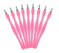Beaupretty 10pièces Outils De Manucure Pédicure Pousseur De Cuticule Et Fourche Pour Élimination Des Callosités Pratique Inoxydable Rose