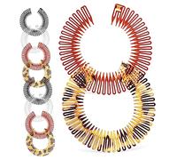 Beaupretty 10pièces Peigne Circulaire Extensible Lot De Peignes à Cheveux Flexibles Pour Filles Et Femmes Accessoires De Coiffure