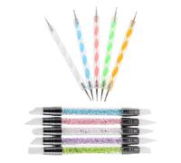 Beaupretty 10pièces Stylos à Double Embout pour Nail Art Kit Outils à Pointillage Silicone pour Tracer des Dégradés et Réaliser des Poses Précises