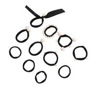 Beaupretty 11pièces Élastiques Cheveux avec Fausses Perles Bandeaux Extensibles pour Queue de Cheval Assortiment Varié pour Fille Quotidien et Fêtes