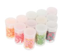 Beaupretty 12 boîtes Tranches de Fruits Pâte pour Ongles Boîtes de Décorations Nail Art DIY Accessoires Colorés et Variés pour Manucure pour Salon ou Usage Personnel