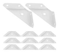 Beaupretty 12 Équerres d'angle Triangulaires Blanches pour Meubles Supports d'Étagères à 90 Degrés Petites Équerres en Acier Renforcé pour Fixation d'Armoires Suspendues