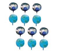 Beaupretty 12 pièces Ballons Globe Terrestre Aluminium Décoration Fête Planète Terre Fond de Scène pour Anniversaire et Événements Voyage
