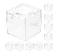 Beaupretty 12 Pièces Boîte à Insectes Loupe Intégrée en Abs 4x4x4 Cm pour Observation Précise et Concentration Améliorée Lors D'explorations Scientifiques