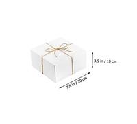 Beaupretty 12 Pièces Boîtes Kraft avec Corde de Boîtes Carrées Légères et Polyvalentes pour de Petits Desserts et Friandises