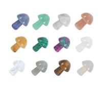 Beaupretty 12 Pièces Boules Décoratives en Cristal Naturel de Champignon, Accent Décoratif Moderne Minimaliste pour Décoration de Table et Étagère, Soutien Anti-Stress