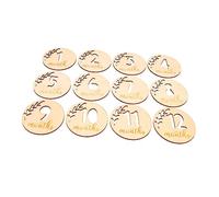 Beaupretty 12 pièces Cartes Mensuelles pour Bébés Blocs de Décoratifs et Commemoratifs Accessoires Photo pour Premier Anniversaire