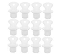 Beaupretty 12 Pièces couvercle de bouillotte bouchon de tasse d'eau bouchons couvercle étanche bouteille d'eau caoutchouc blanche